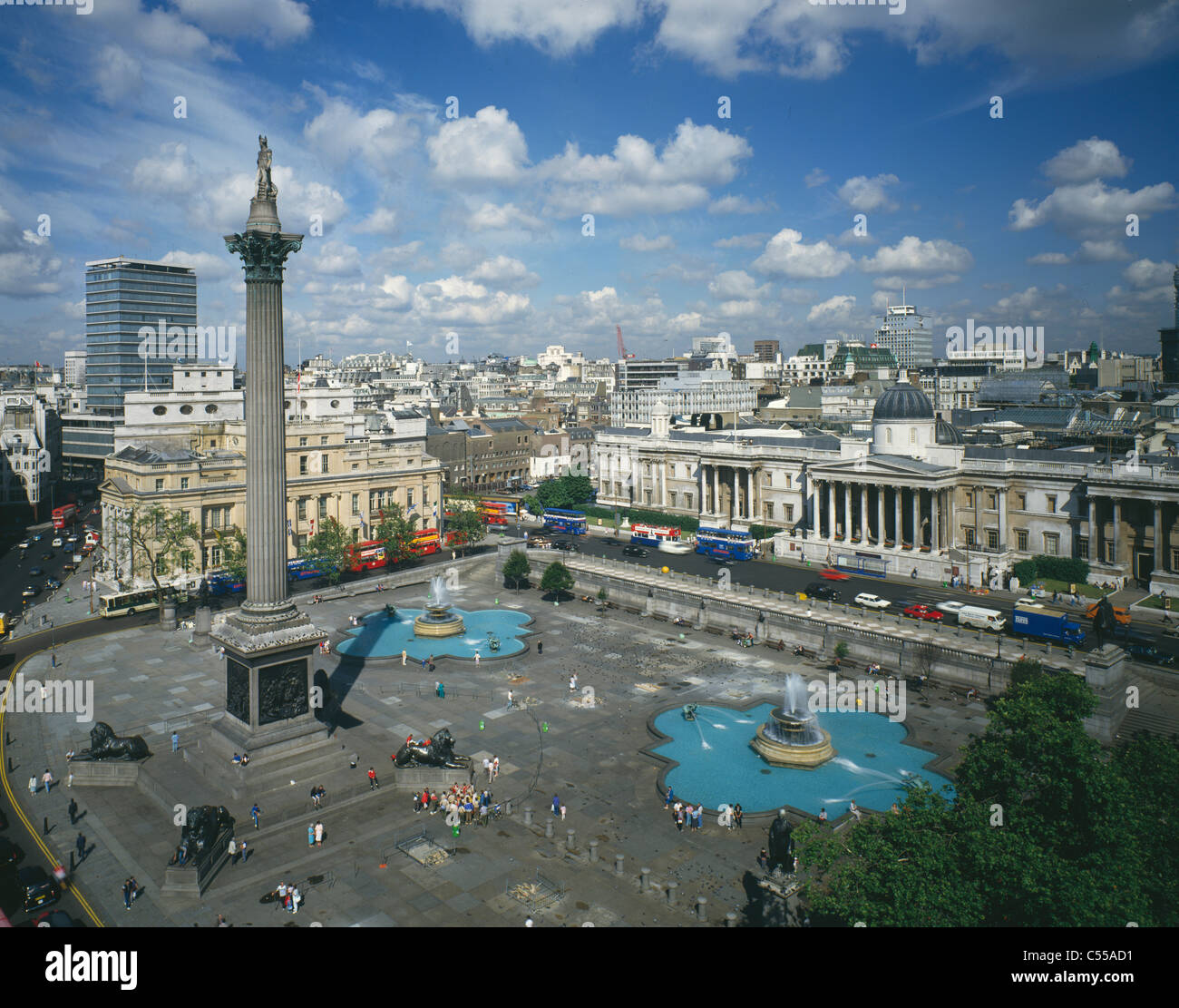 UK, England, London, Trafalgar Square, Nelson's Column Stock Photo