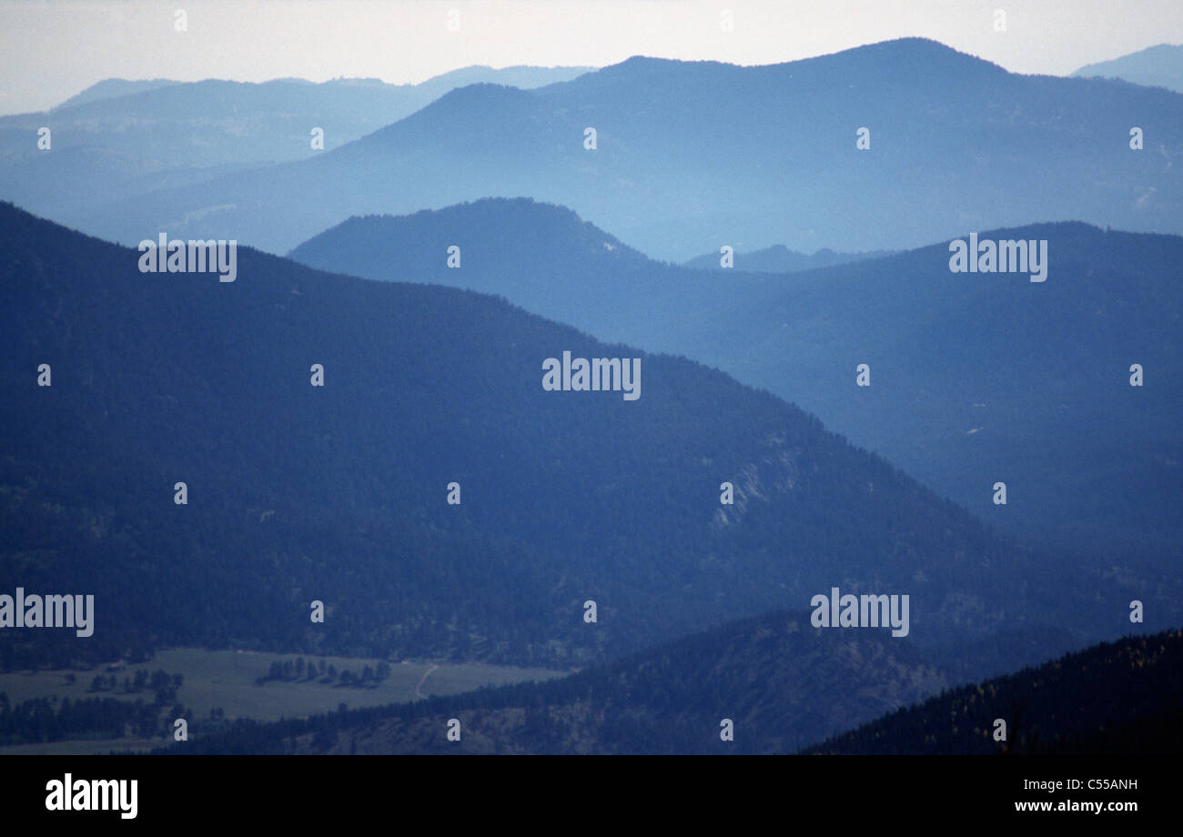 USA, Idaho, Clearwater National Forest, mountains at dawn Stock Photo