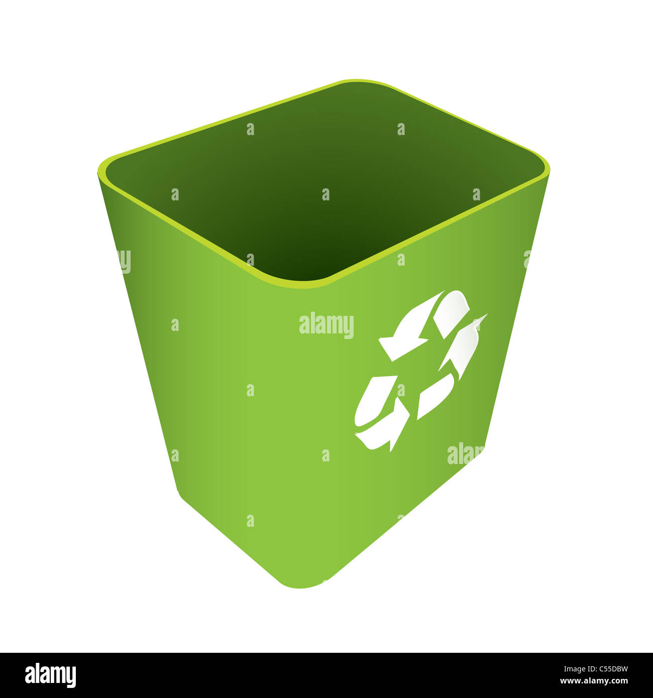 Green waste recycle can or bin with symbol Stock Photo Alamy