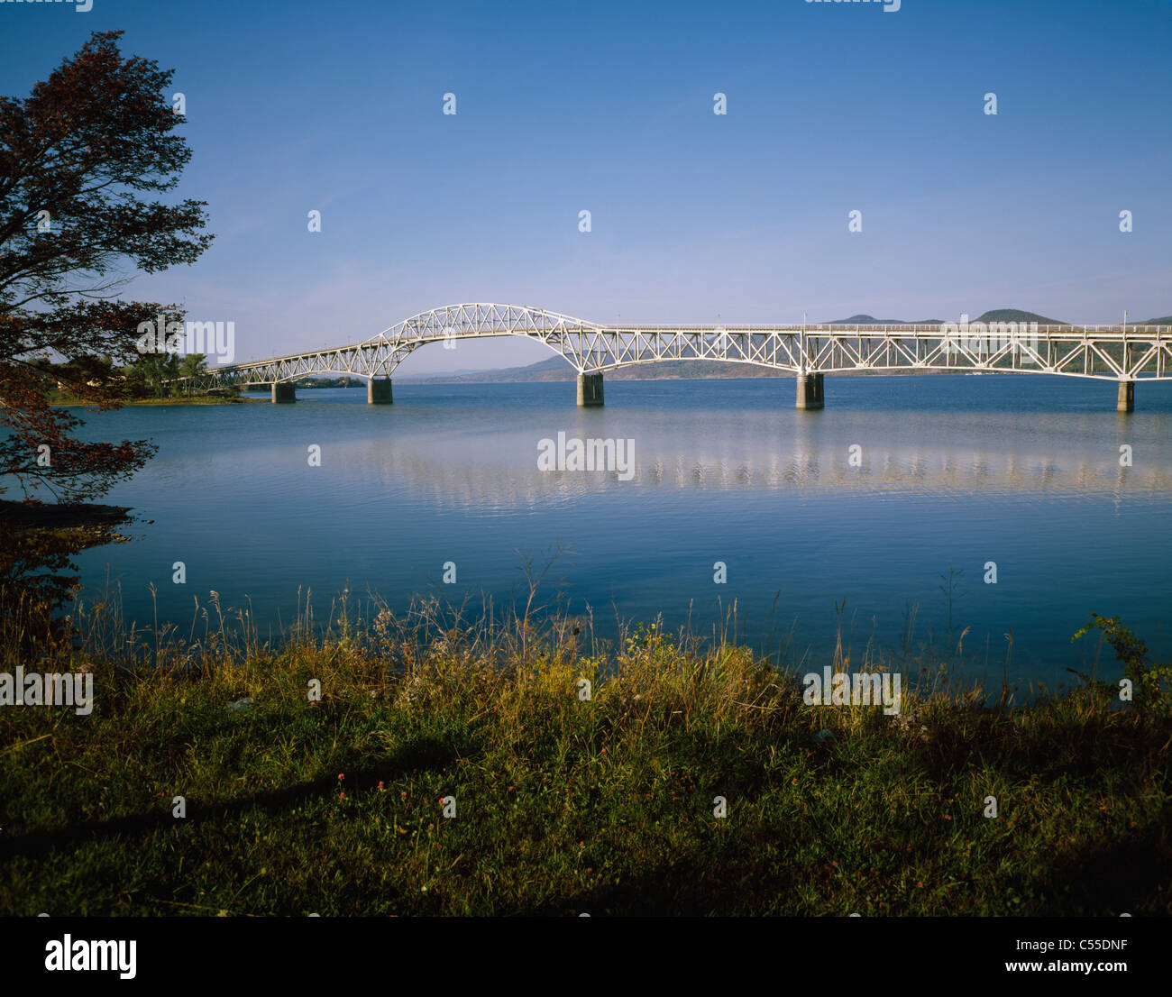 Bridge across a lake, Champlain Bridge, Champlain Lake, Crown Point