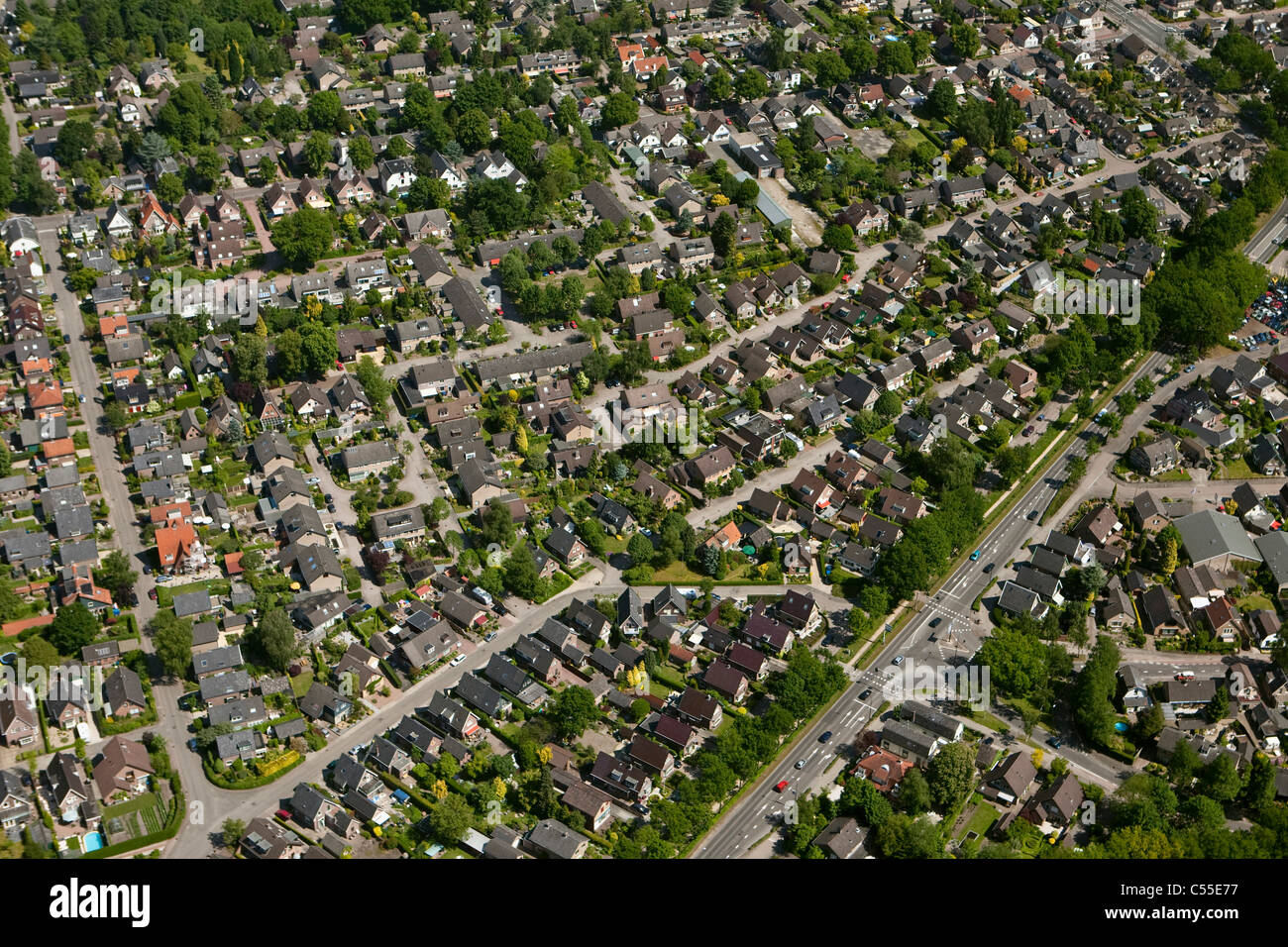 The Netherlands, Apeldoorn, residential area, aerial Stock Photo Alamy
