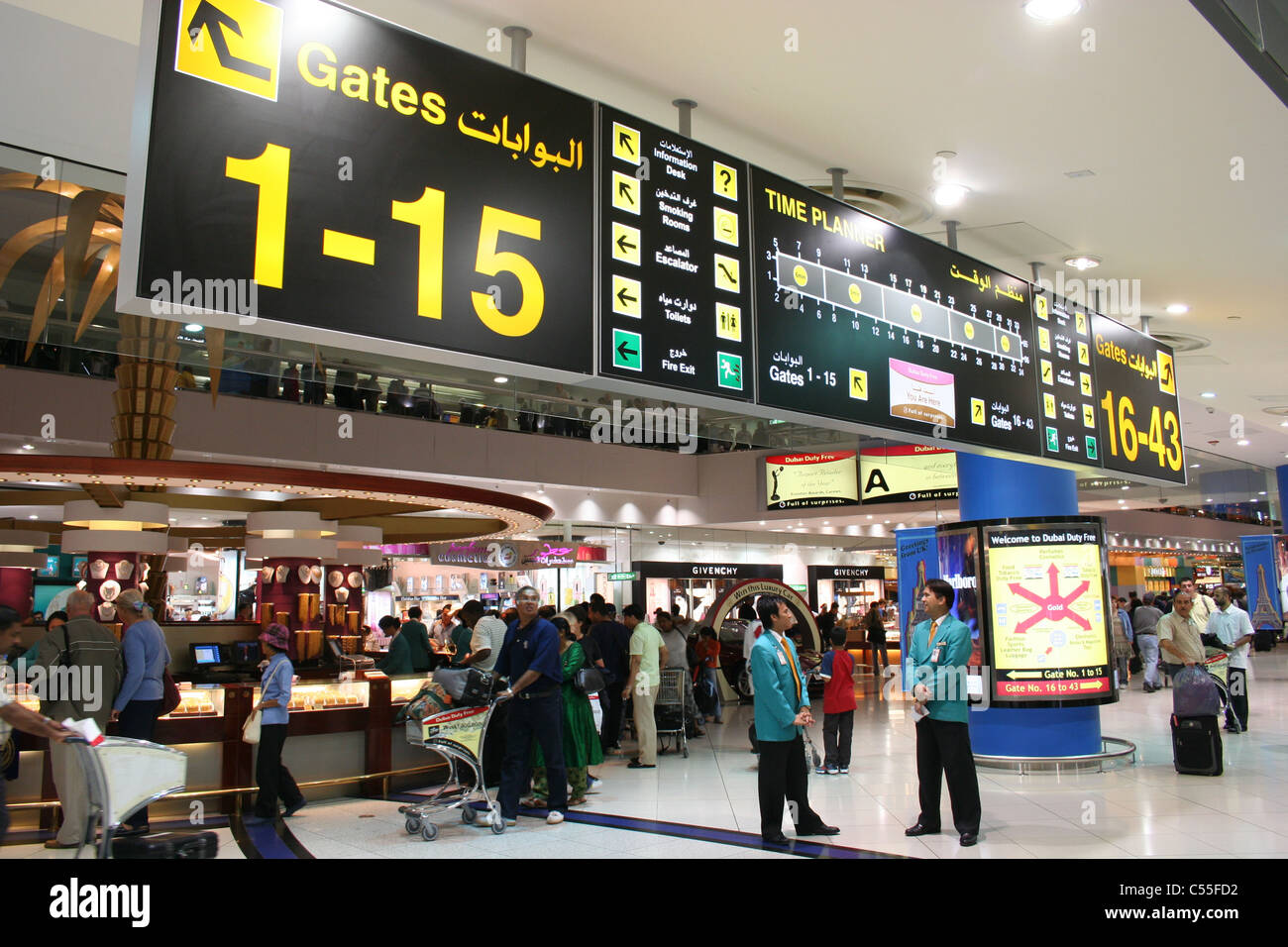 Dubai International Airport departures duty free Stock Photo