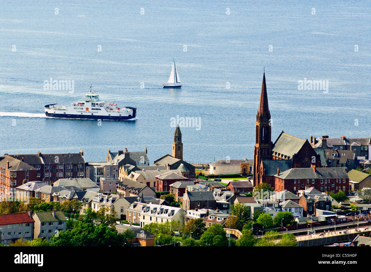 The Scottish seaside town of Largs Stock Photo
