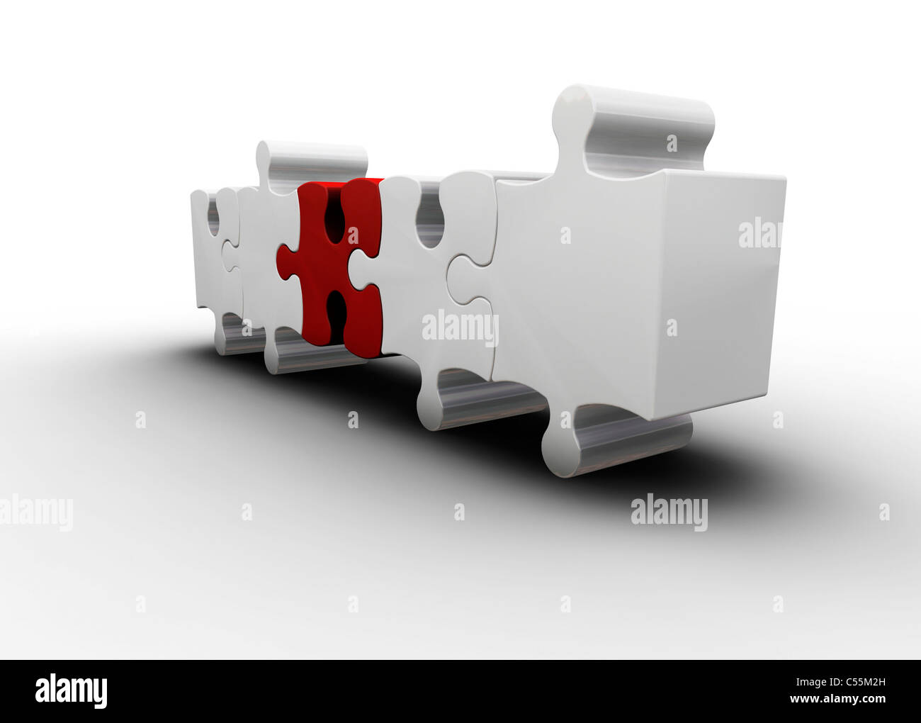 3D render of puzzle pieces Stock Photo - Alamy