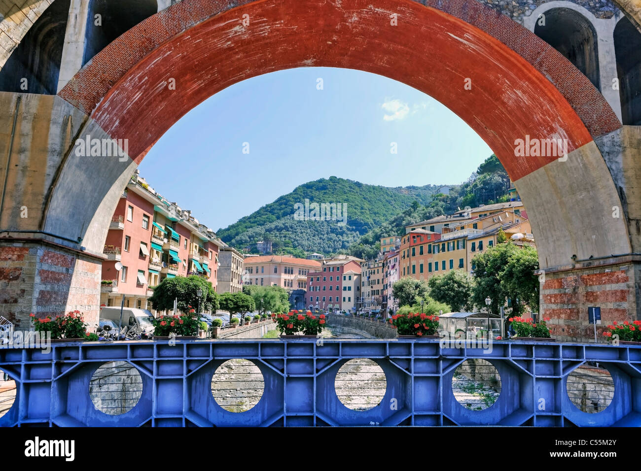 Sori is a charming seaside resort near Genoa Stock Photo