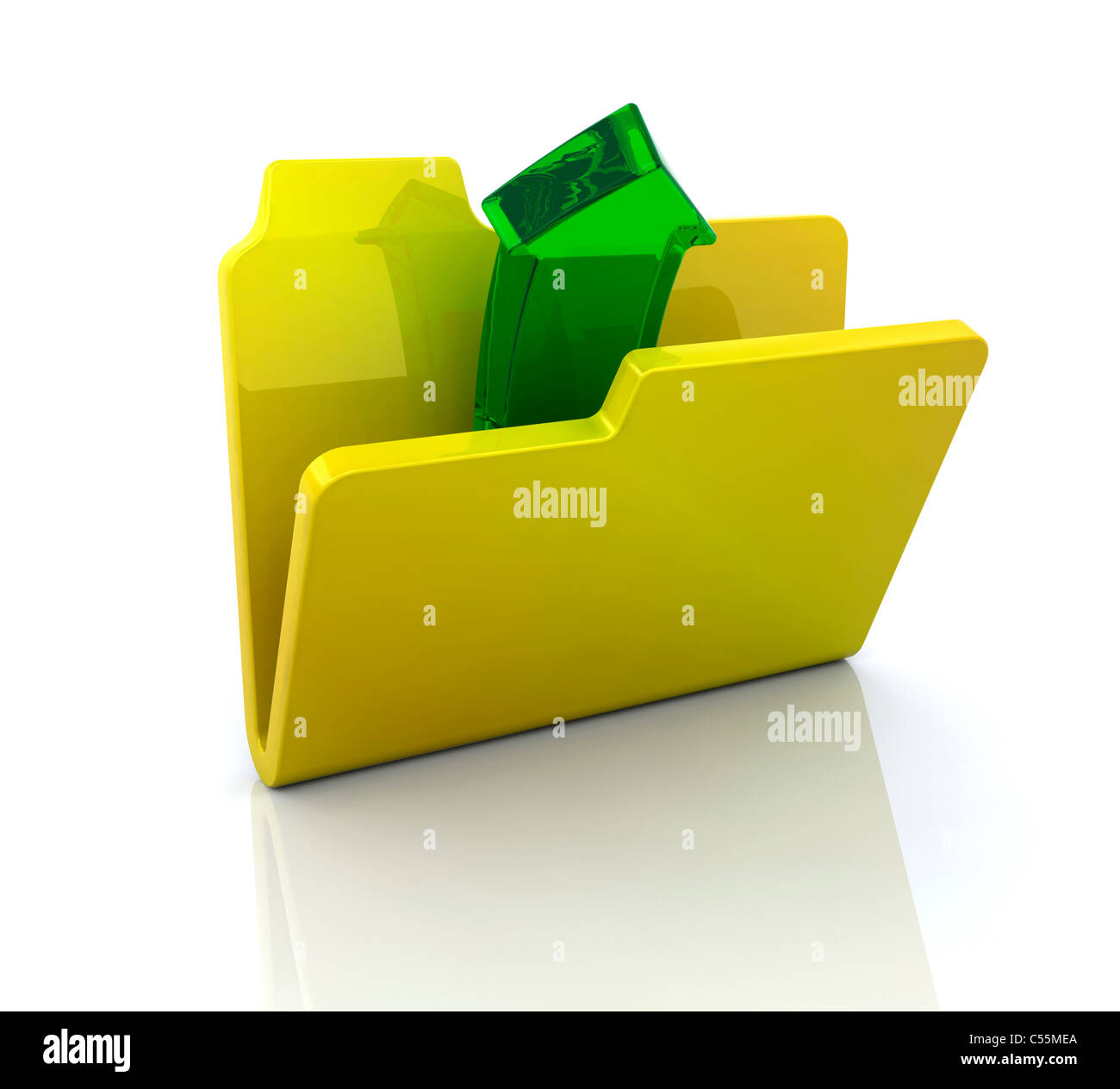 3D computer icon for open folder Stock Photo - Alamy