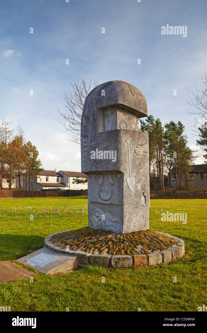 Miners' Monument, Newcraighall, Edinburgh Stock Photo