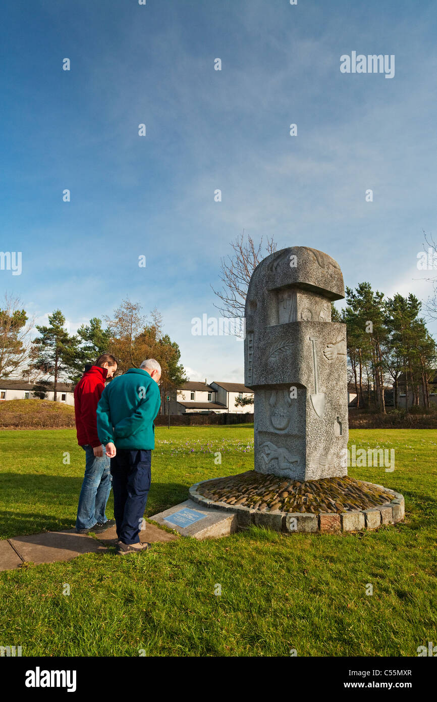 Miners' Monument, Newcraighall, Edinburgh Stock Photo
