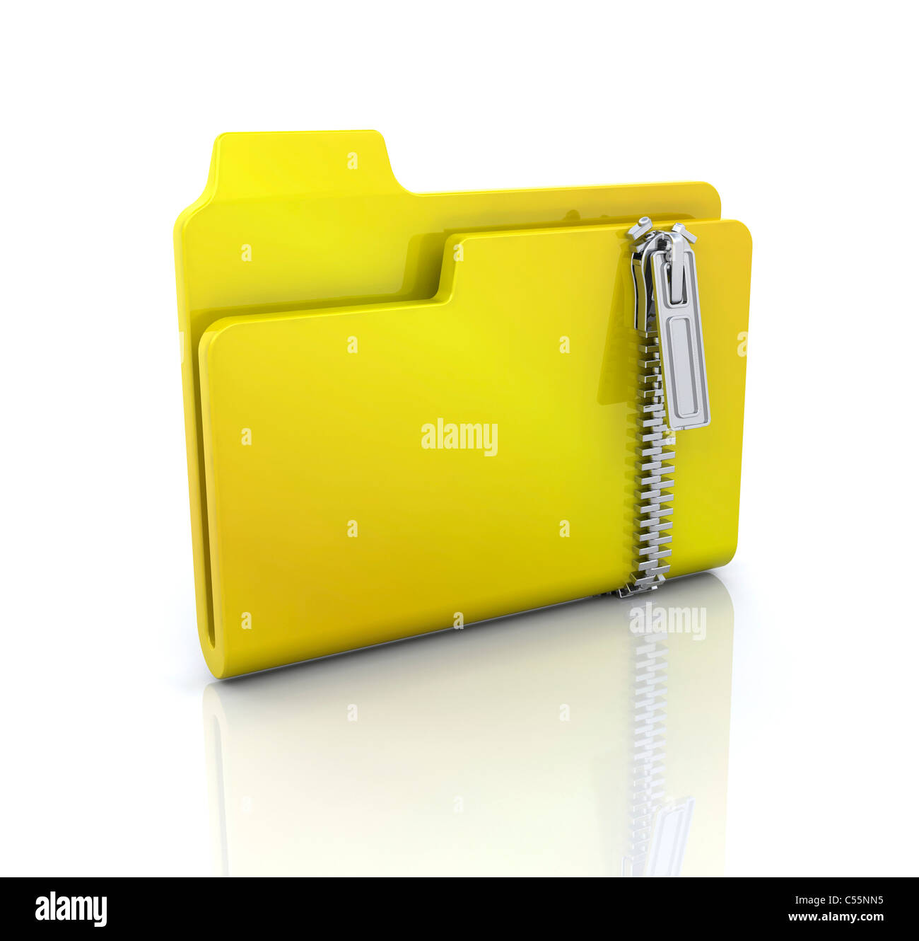 3D computer icon for zipped folder Stock Photo - Alamy