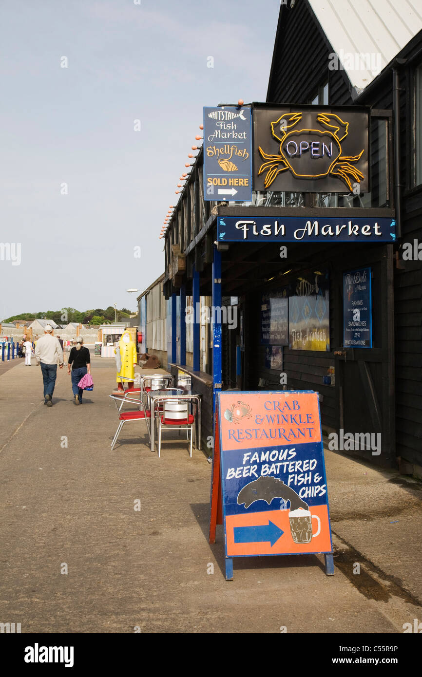 Whitstable "Fish Market" in Whitstable harbour, Kent, England Stock