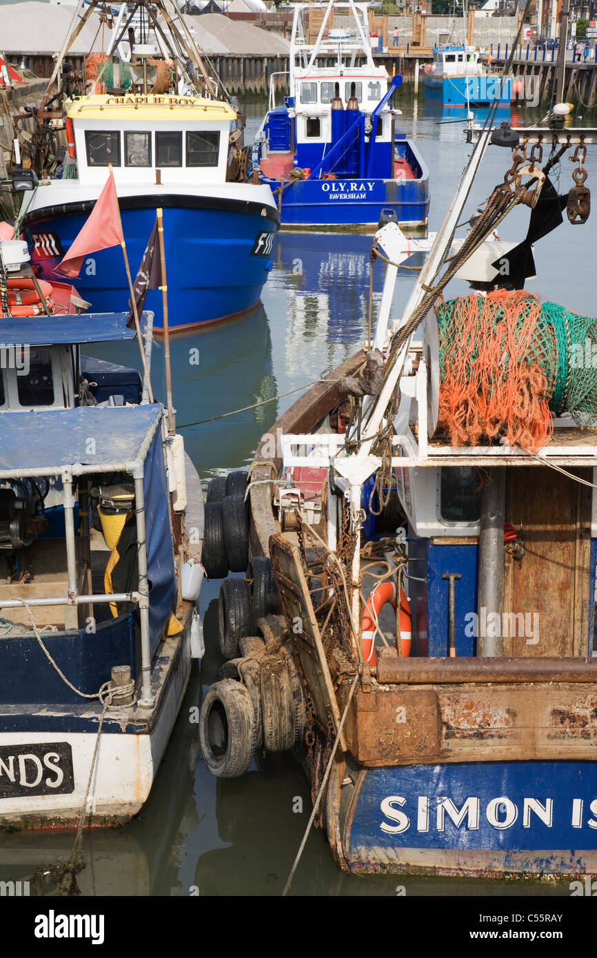 Fishing boats in Whitstable harbour, Kent, England, UK Stock Photo - Alamy