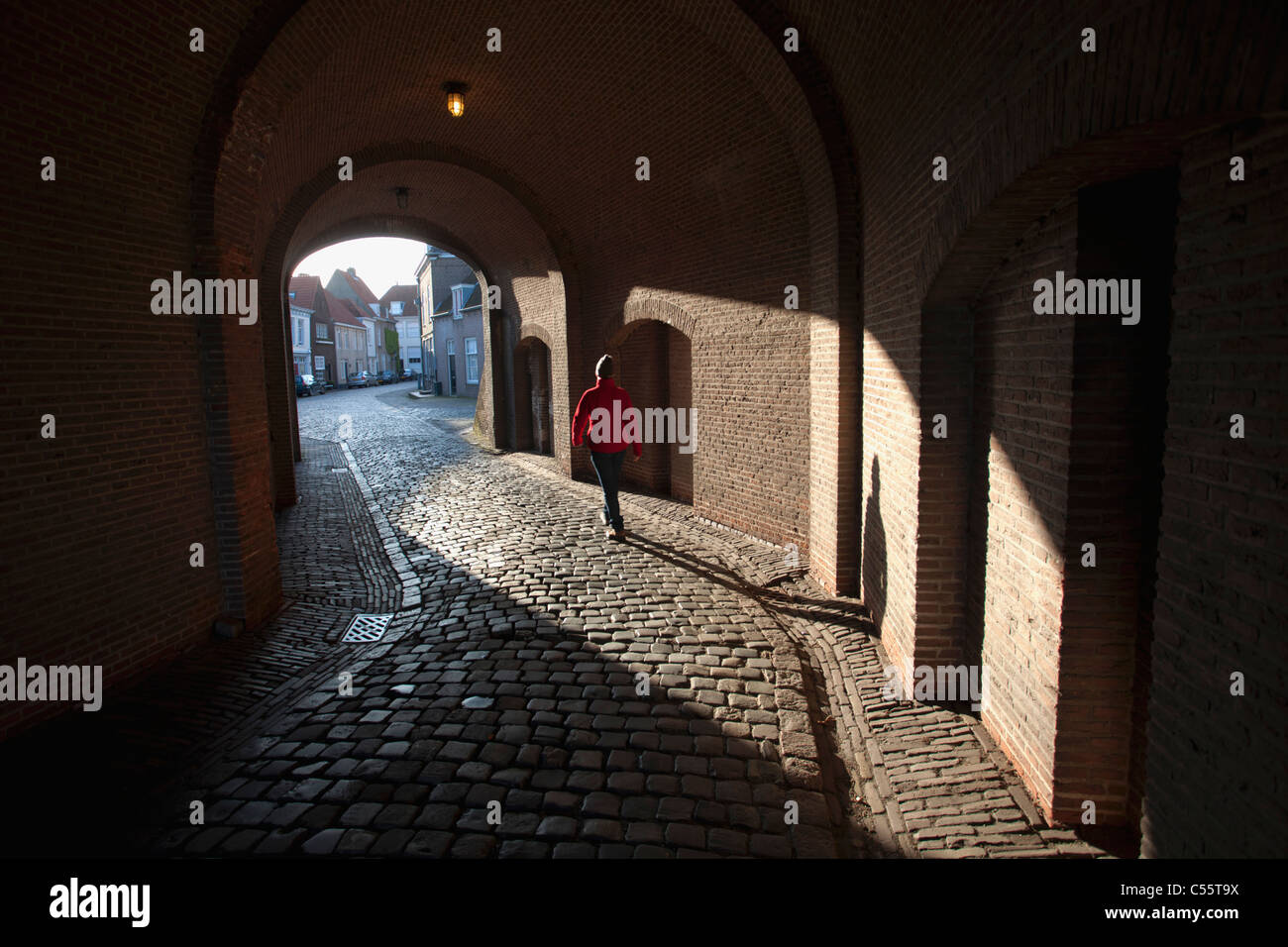 The Netherlands, Fortified city of Heusden. Town wall. Stock Photo