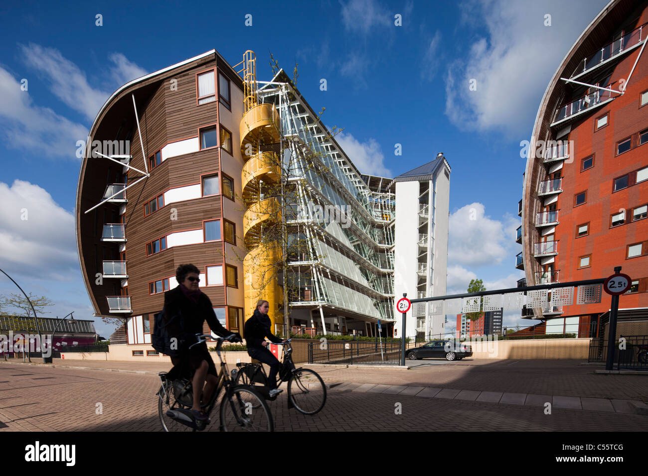 The Netherlands, Den Bosch, Modern apartment buildings called Armada in district called Paleiskwartier. Stock Photo