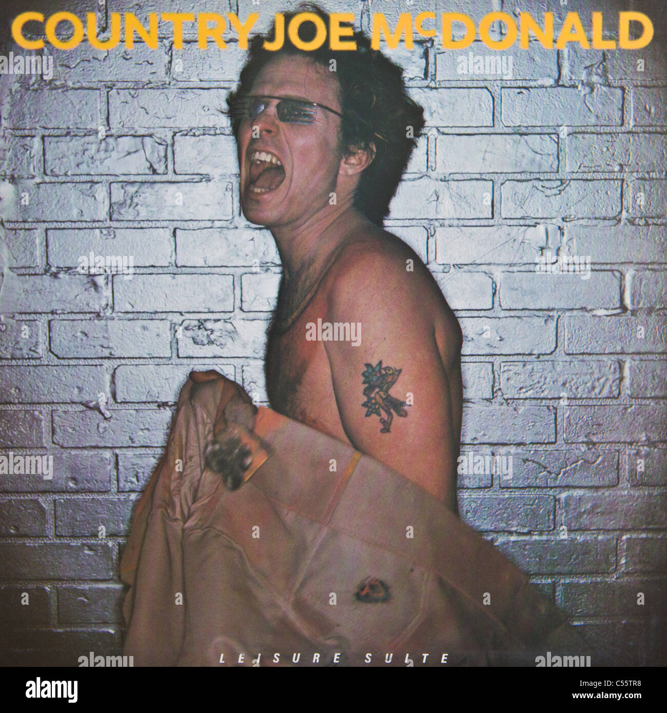Cover of original vinyl album Leisure Suite by Country Joe McDonald released 1979 on Fantasy Records Stock Photo