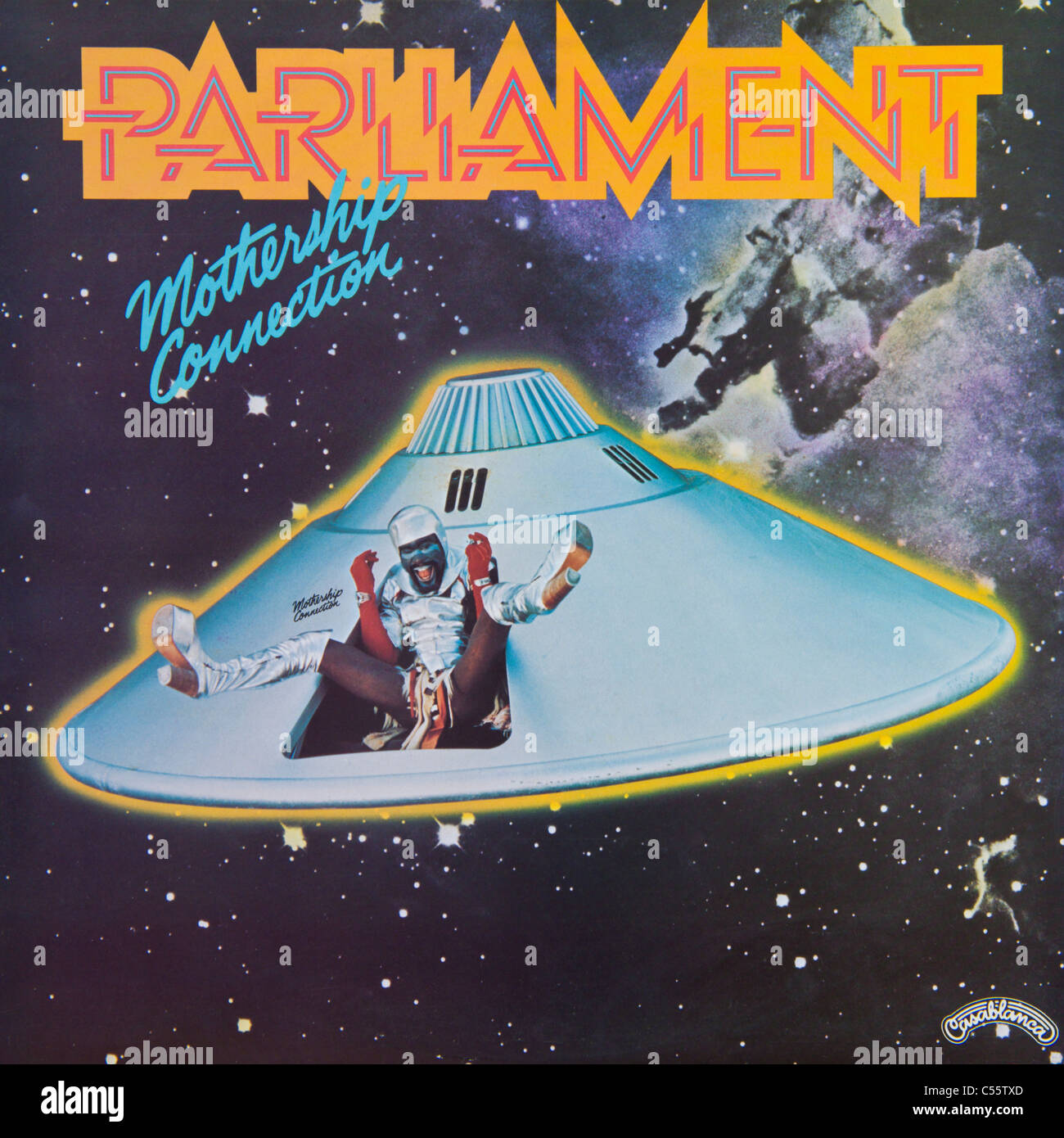Cover of original vinyl album Mothership Connection by Parliament released 1975 on Casablanca Records Stock Photo