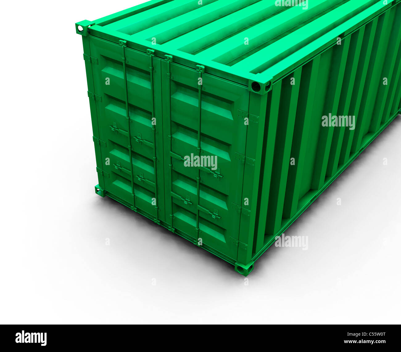 3D render of a freight container Stock Photo - Alamy