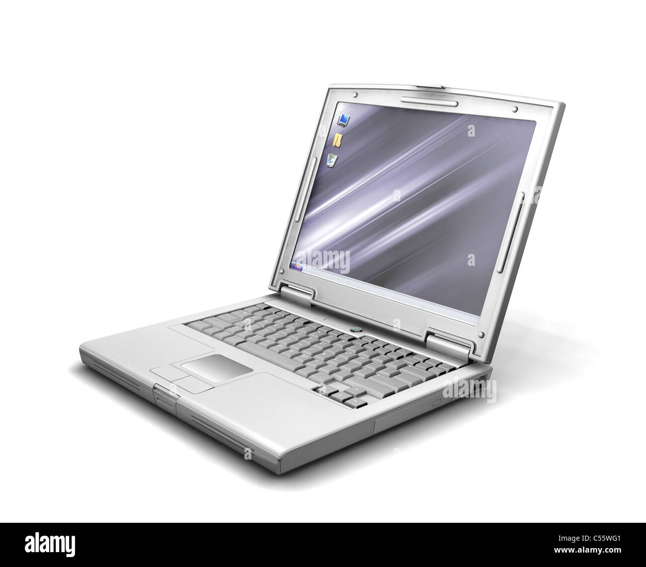 3D render of a generic laptop Stock Photo