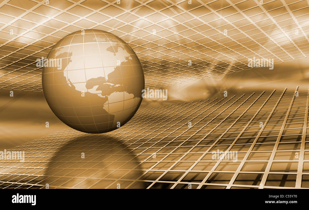 3D render of a globe on abstract background Stock Photo - Alamy