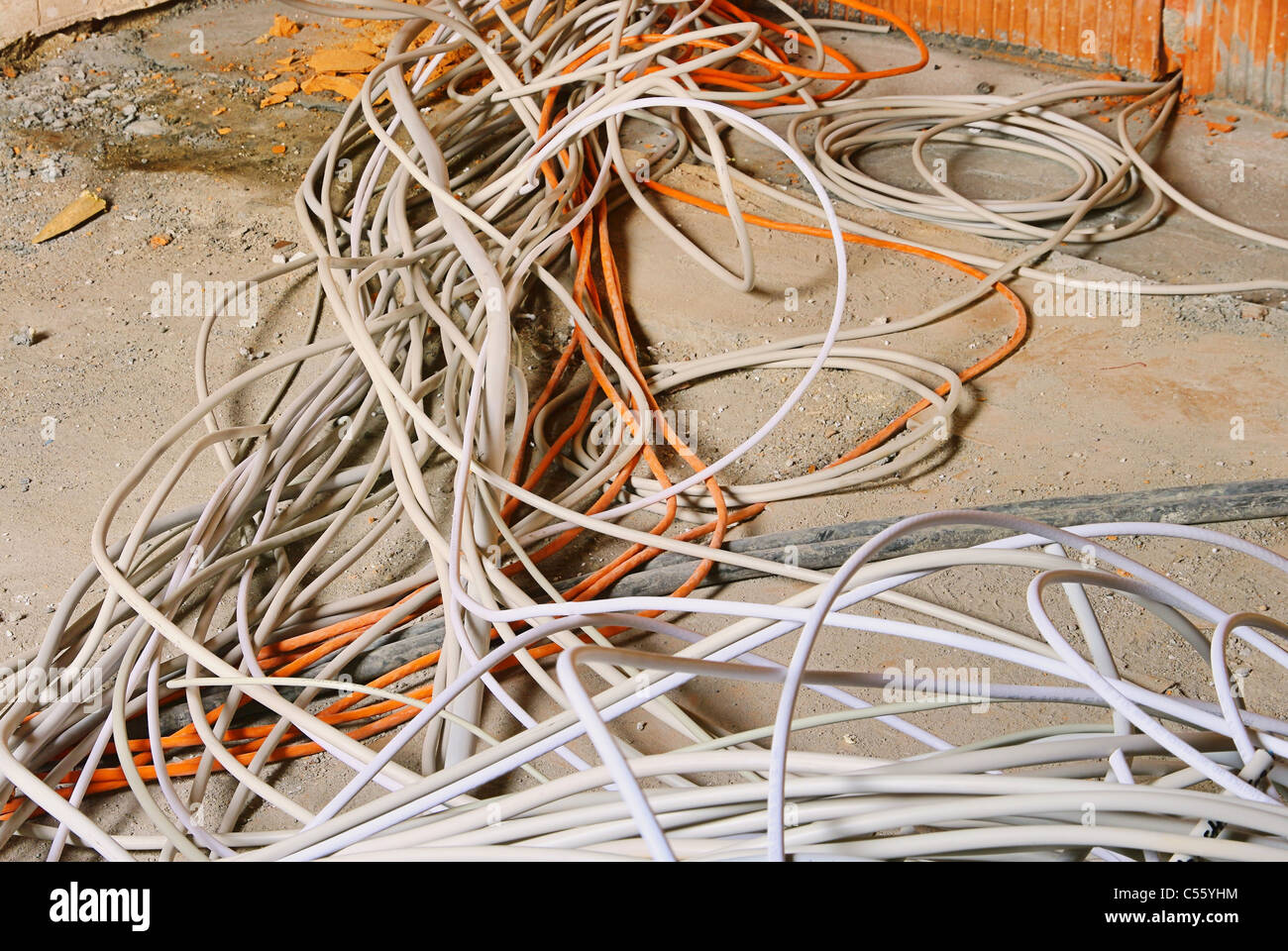 Elektroinstallation - electrical installation 01 Stock Photo