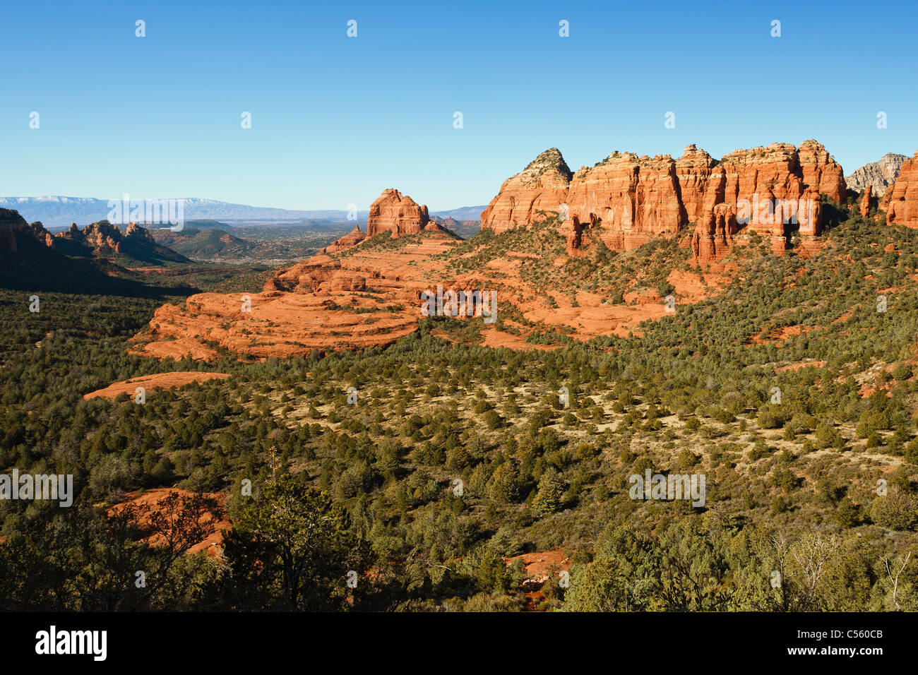 USA, Arizona, Sedona, View from Schnebly Hill of Red Rocks Stock Photo ...