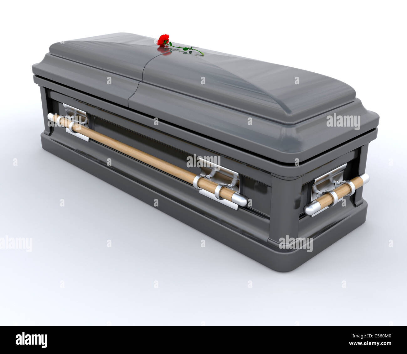 3D render of an ornate coffin Stock Photo