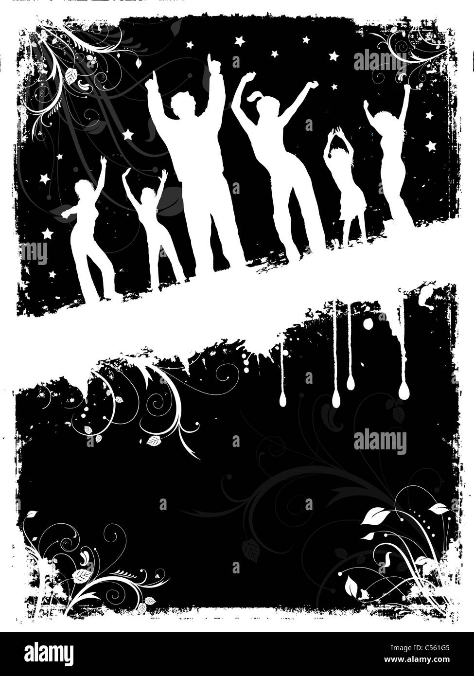 Crowd party background Black and White Stock Photos & Images - Alamy