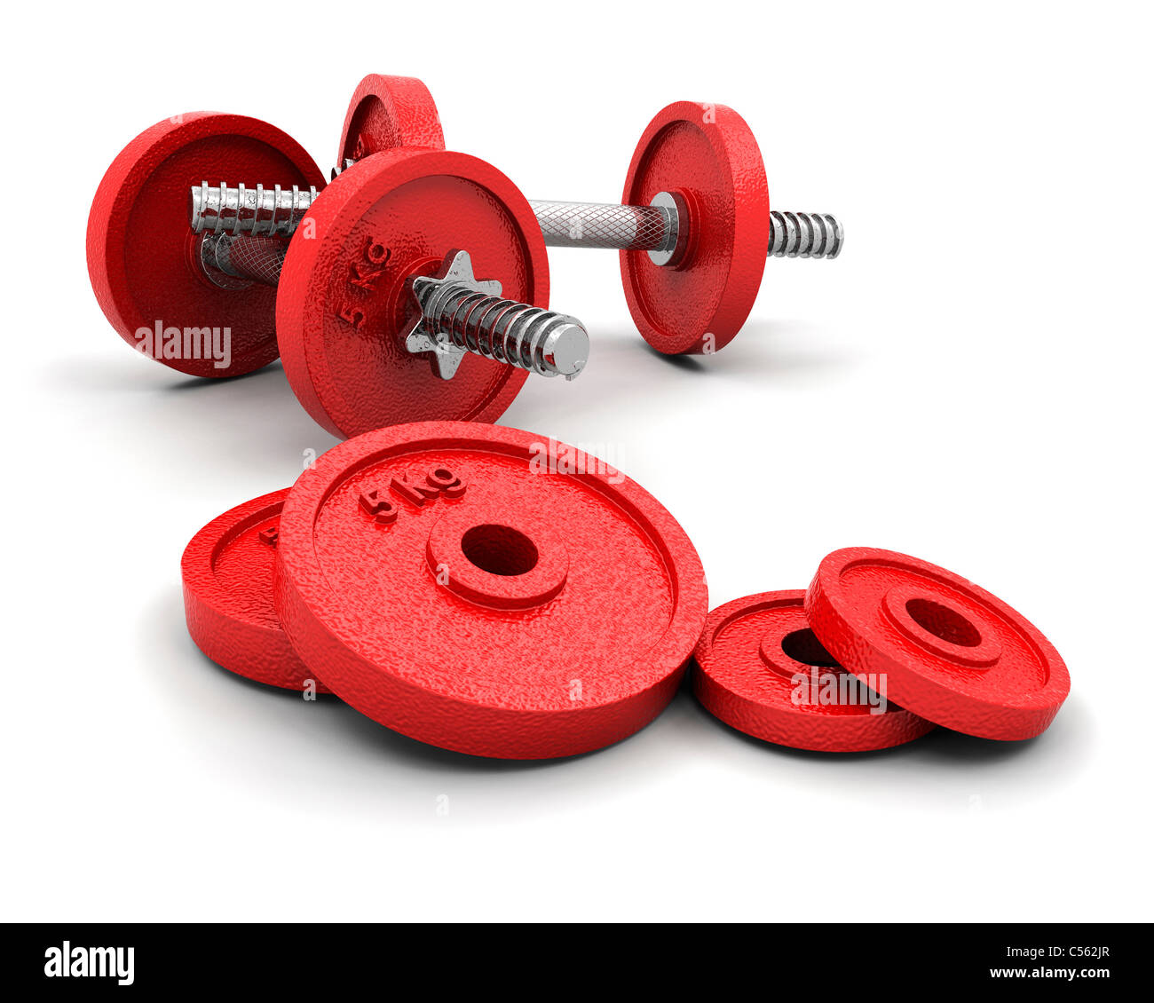 3D render of weights Stock Photo - Alamy