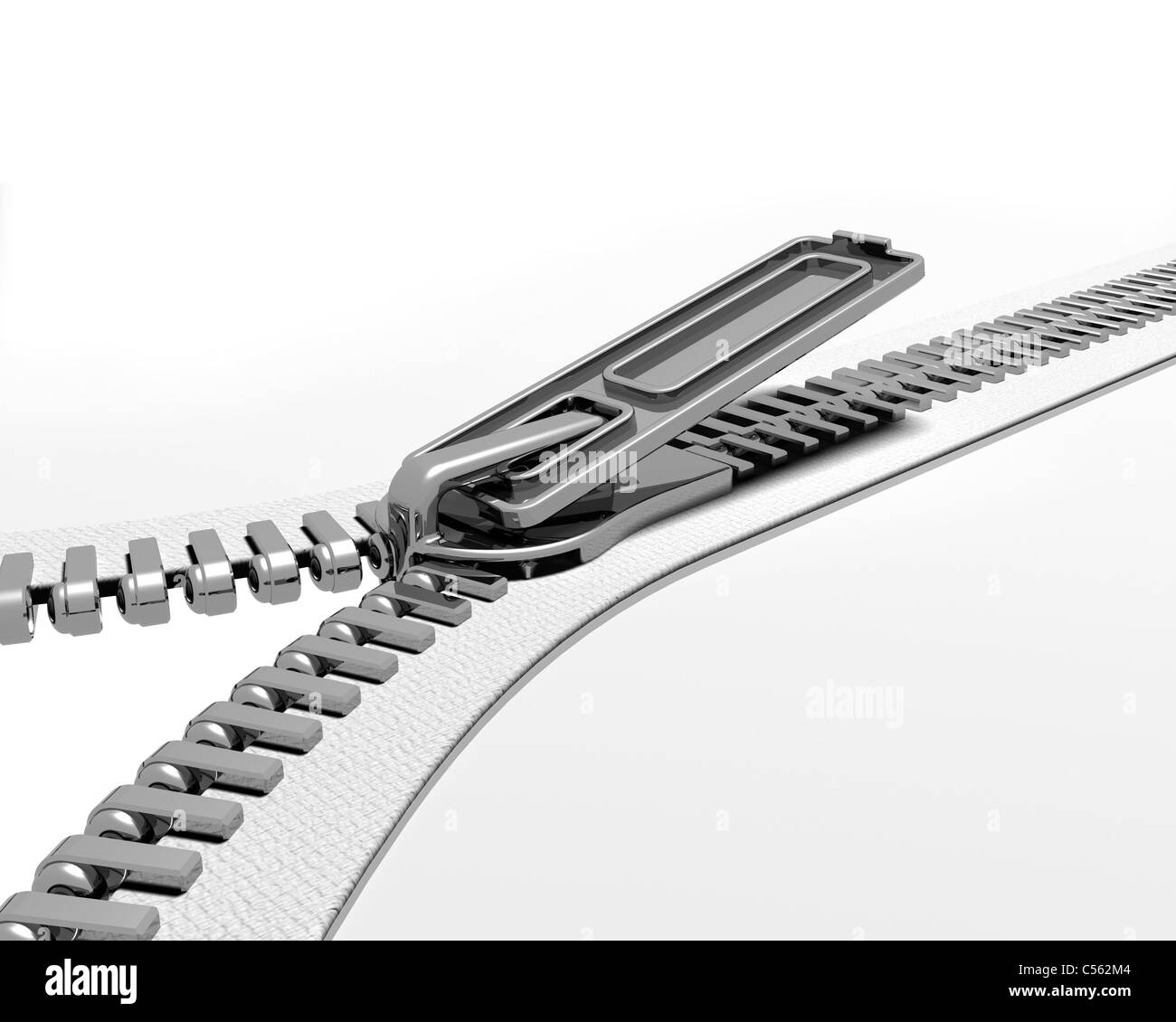 3D render of a zipper opening Stock Photo Alamy