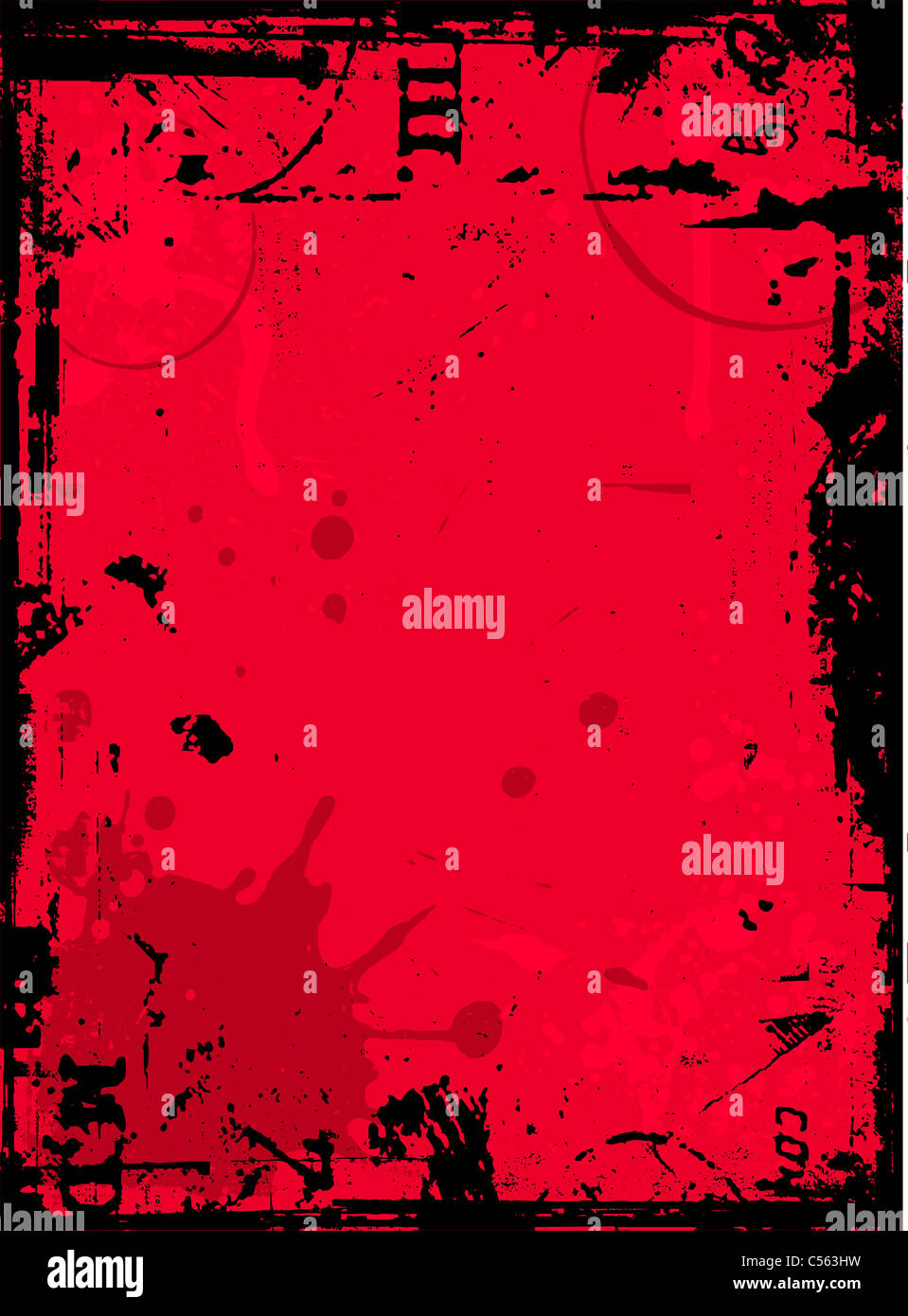 Grunge background with splats and drips Stock Photo