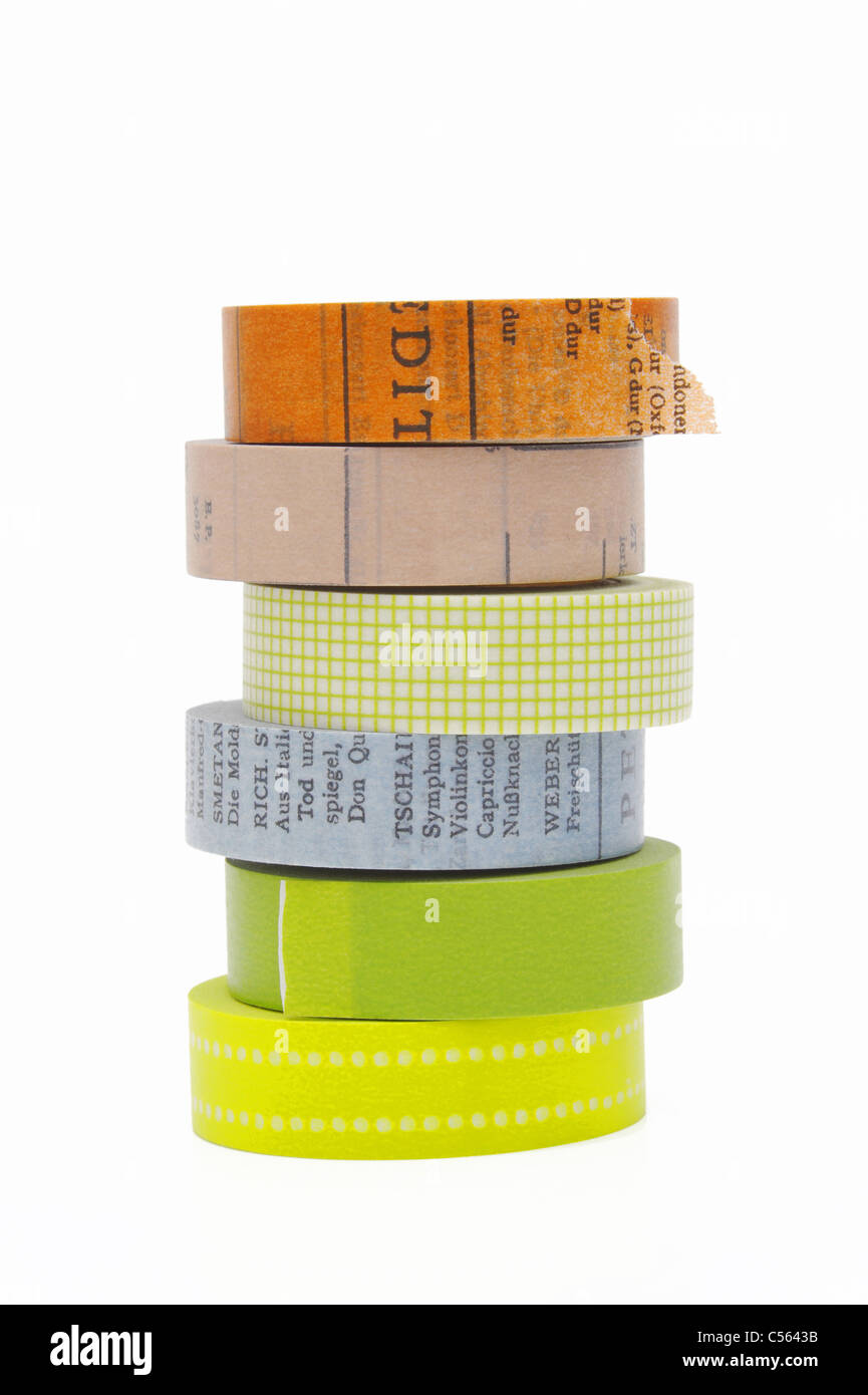 Masking tape isolated on white background Stock Photo Alamy