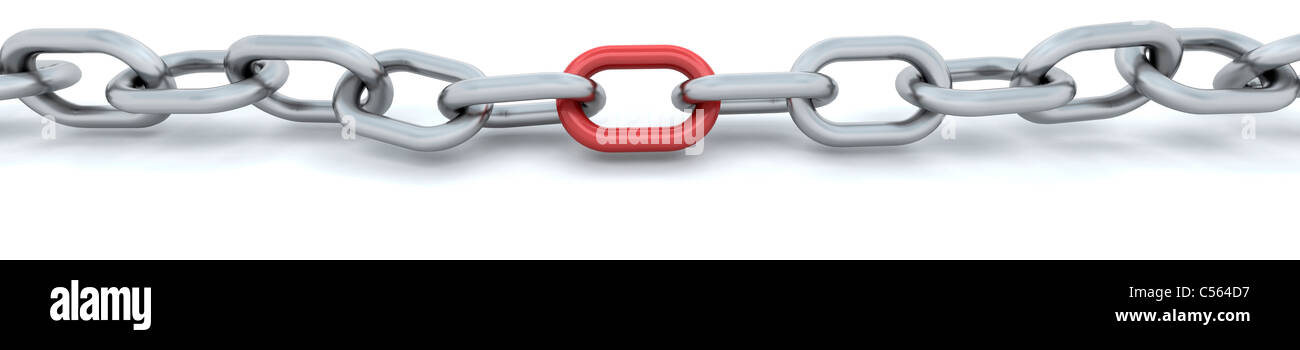 3D render of a chain isolated on white Stock Photo - Alamy