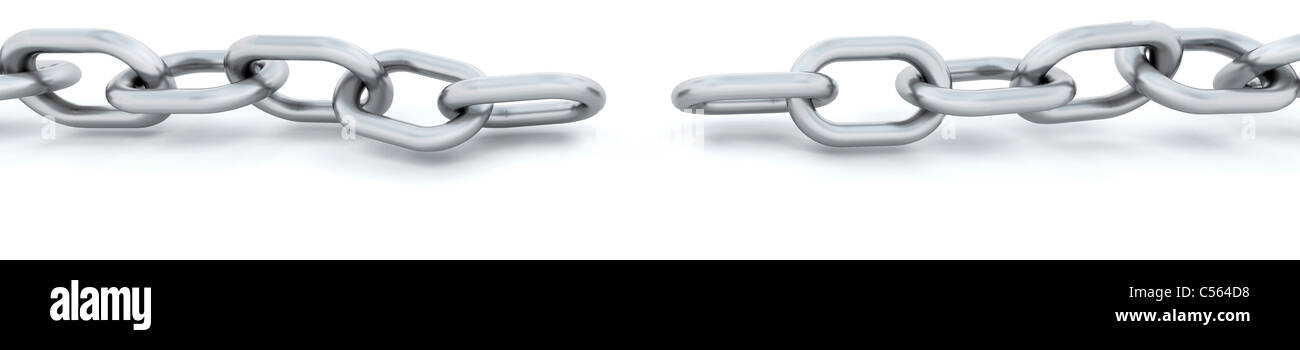 3D render of a chain isolated on white Stock Photo - Alamy