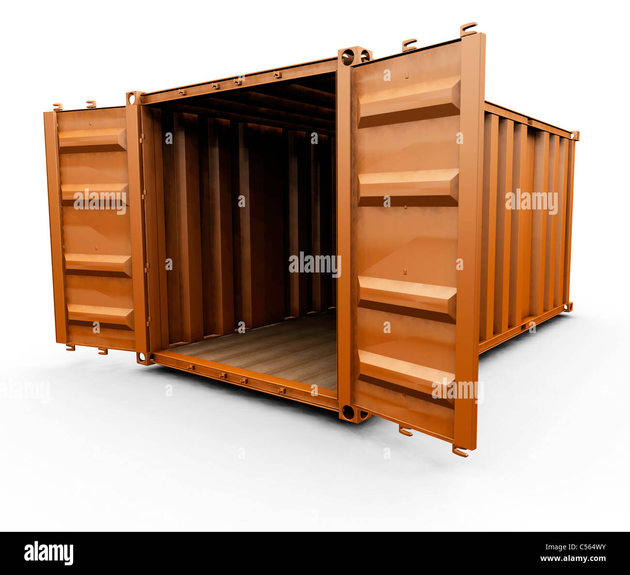 3D render of a freight container Stock Photo - Alamy