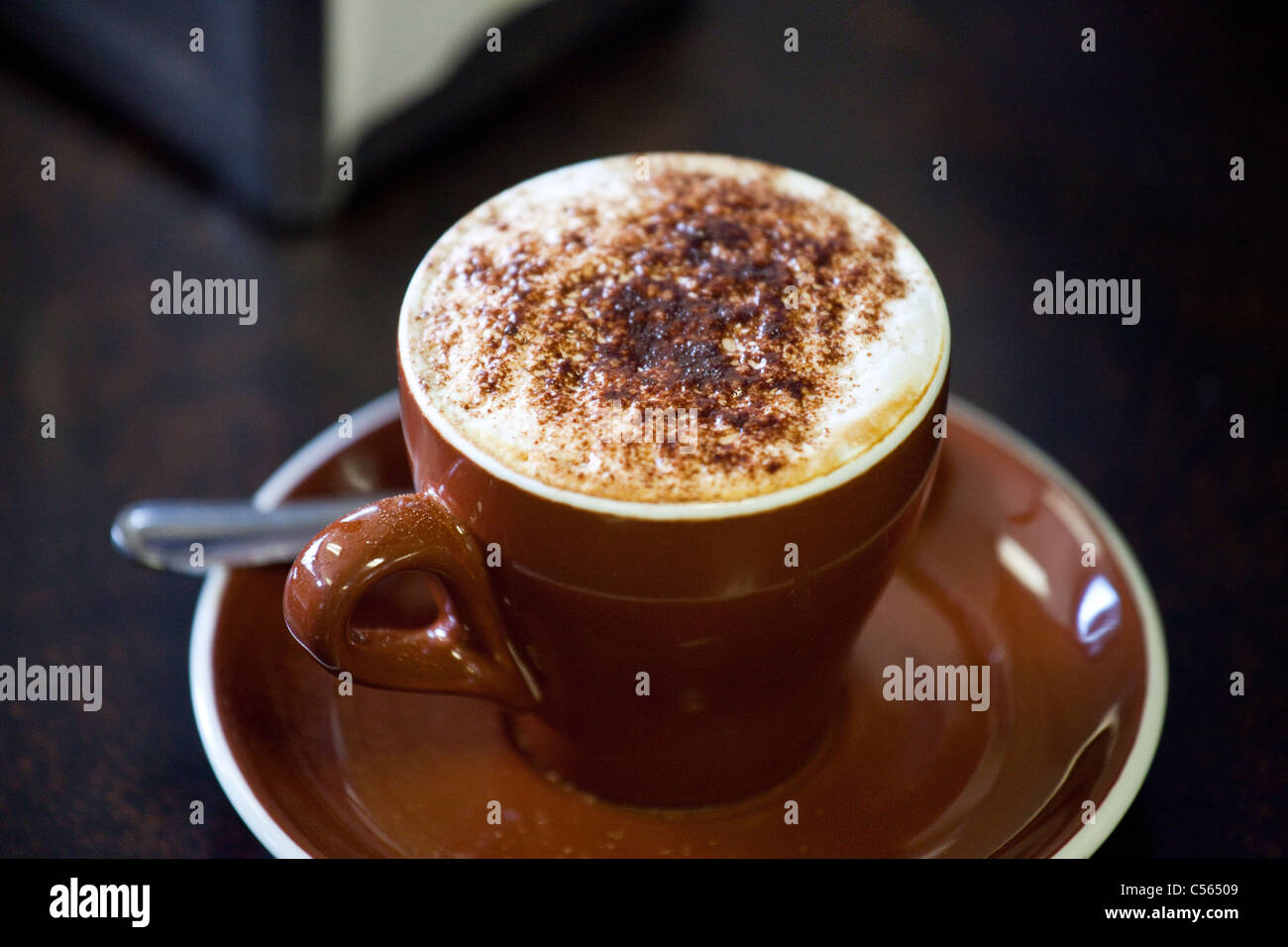 Cappuccino, Caffe Italia, Montreal, Canada Stock Photo - Alamy