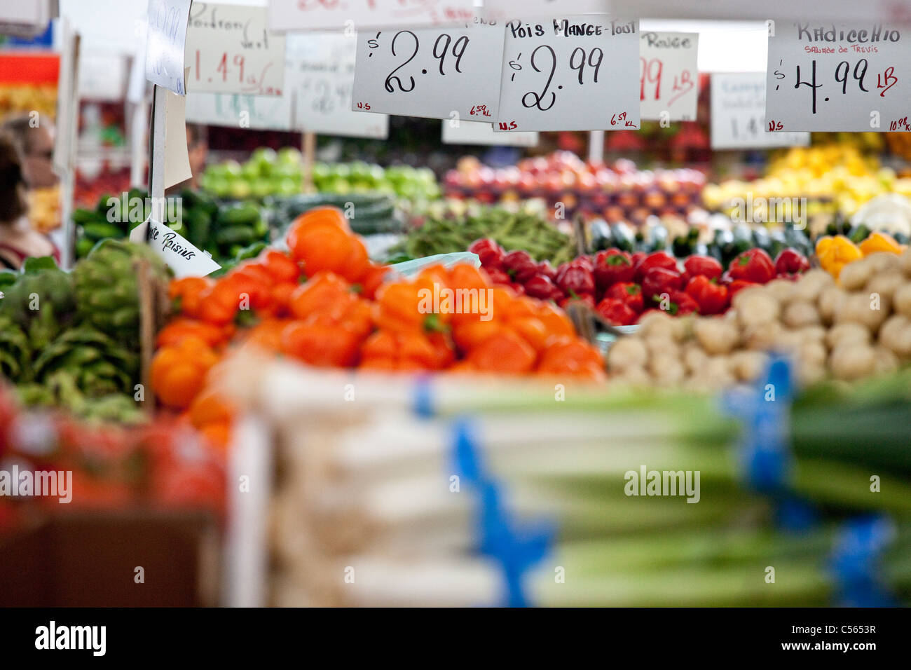 Jean-Talon Market (March Jean-Talon) in Montreal Canada Stock Photo