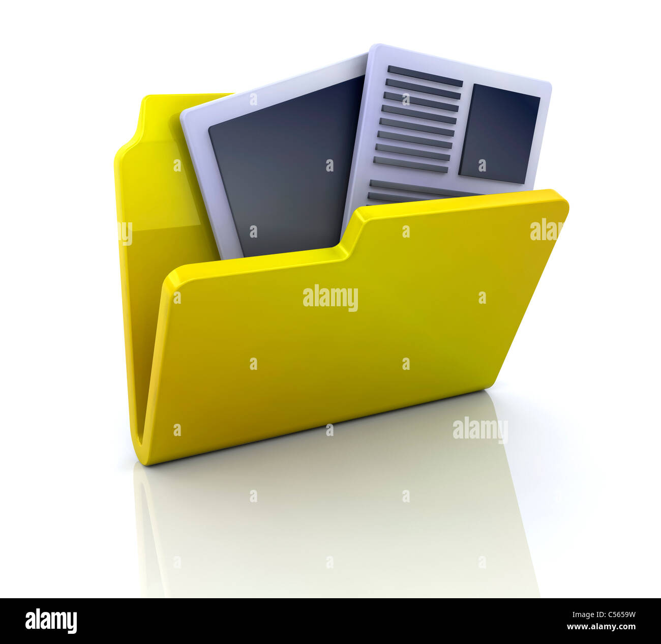 3D computer icon for my documents Stock Photo - Alamy