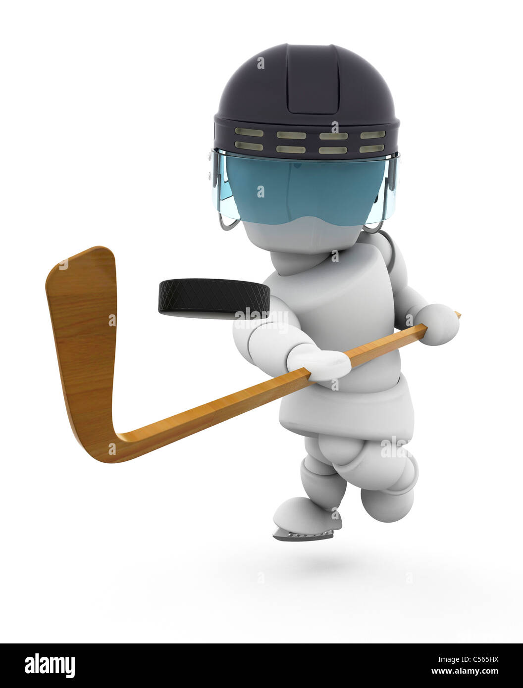 3D render of someone playing icehockey Stock Photo Alamy