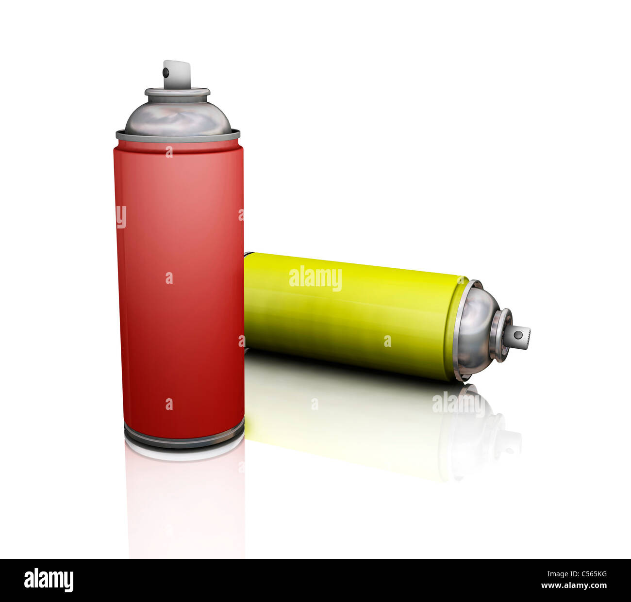 3D render of spray cans Stock Photo Alamy