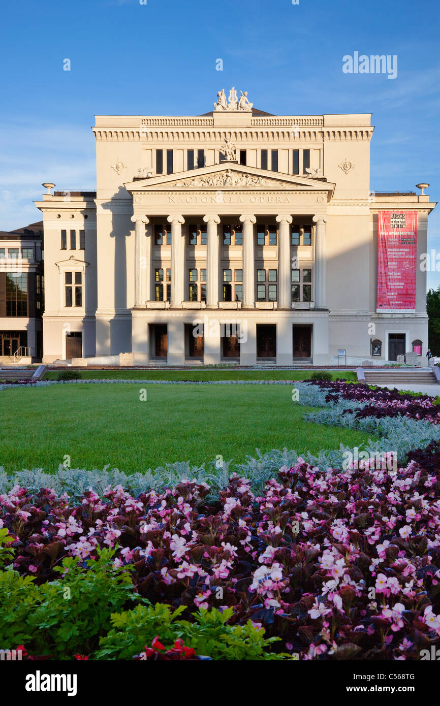 The Latvian National Opera building in Riga, Latvia Stock Photo