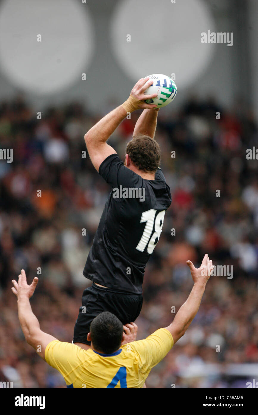 Chris JACK / Rugby World Cup 2007 NEW ZEALAND v ROMANIA Stadium / Toulouse / France Samedi 29 Septembre 2007 Stock Photo