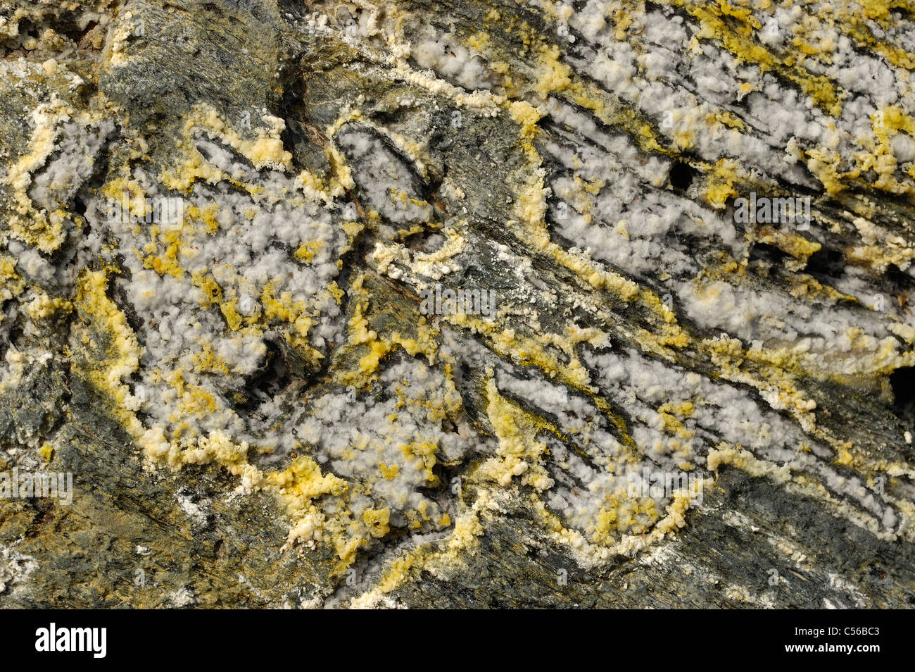Crystallization of salty sediments Stock Photo