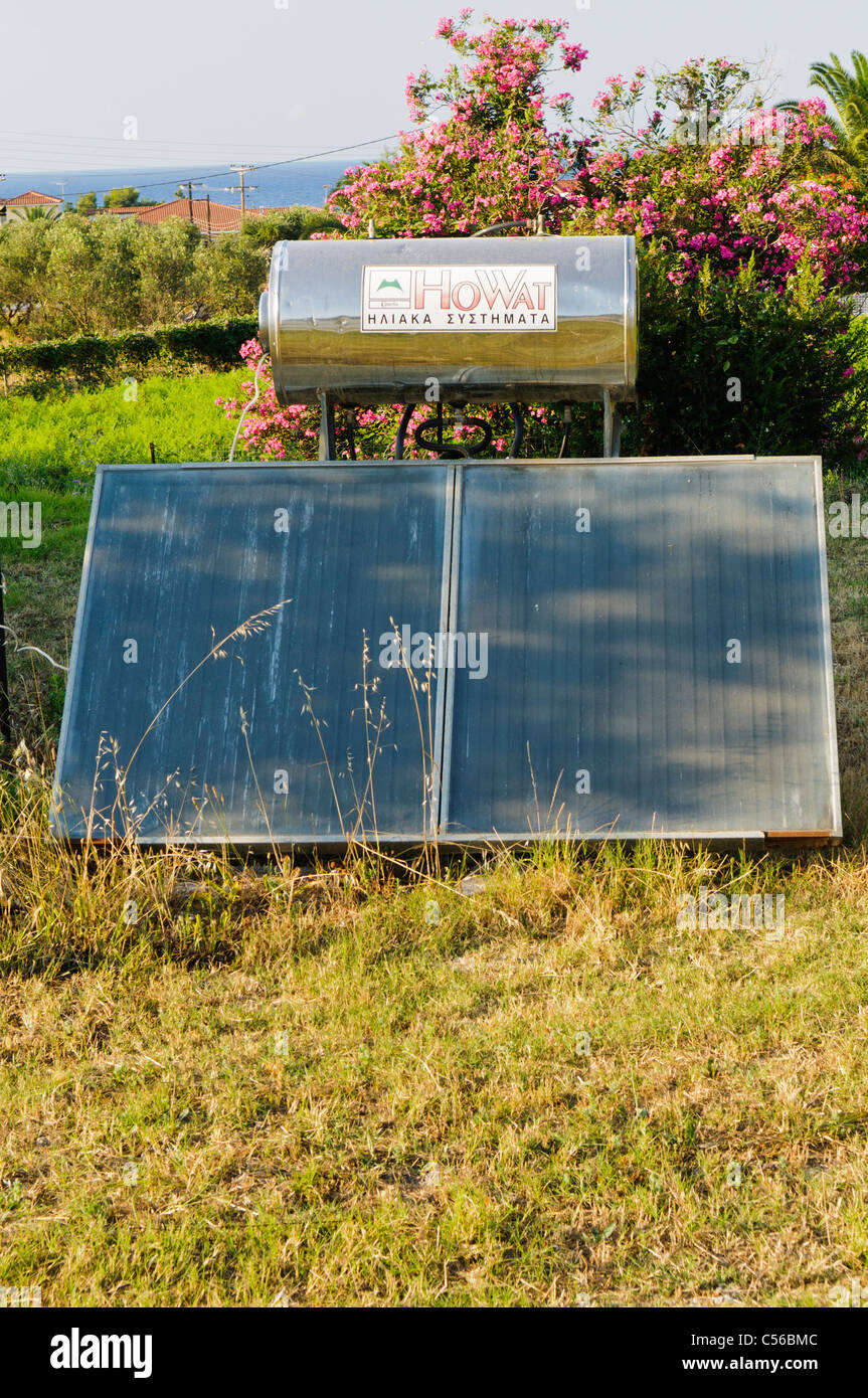 Solar water heater Stock Photo