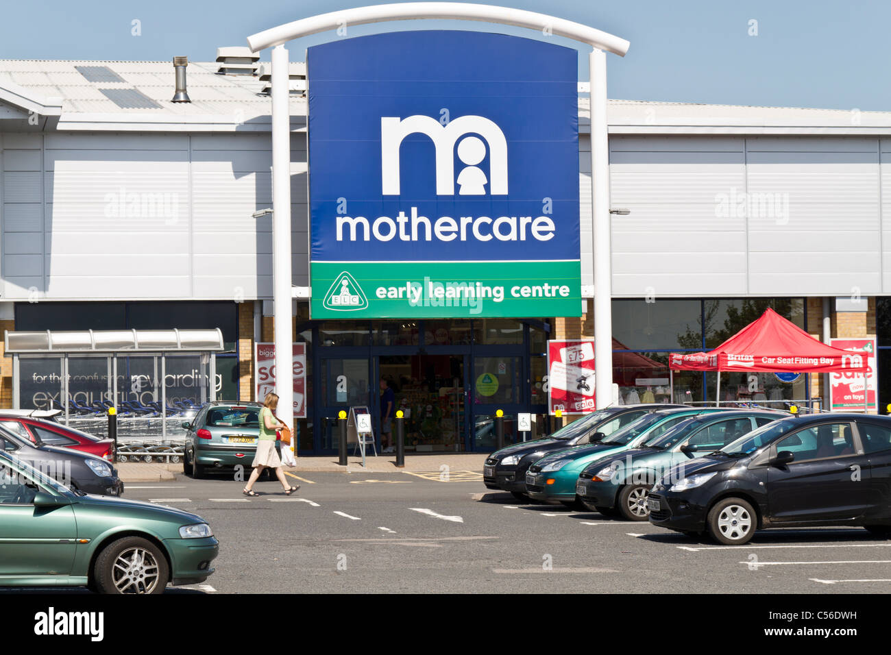 Entrance to Mothercare early learning centre Stock Photo