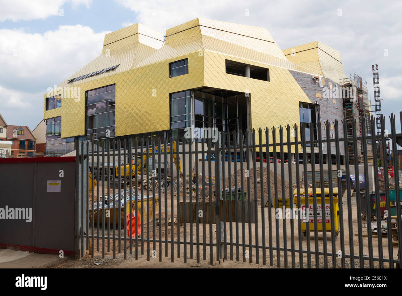 The new Worcester library and history centre under construction Stock