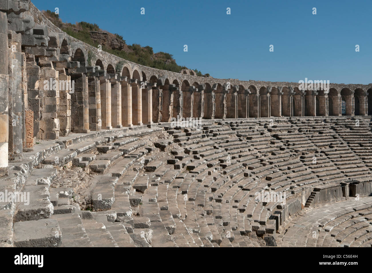 Amphitheatre at Aspendos,Antalya,Turkey Stock Photo