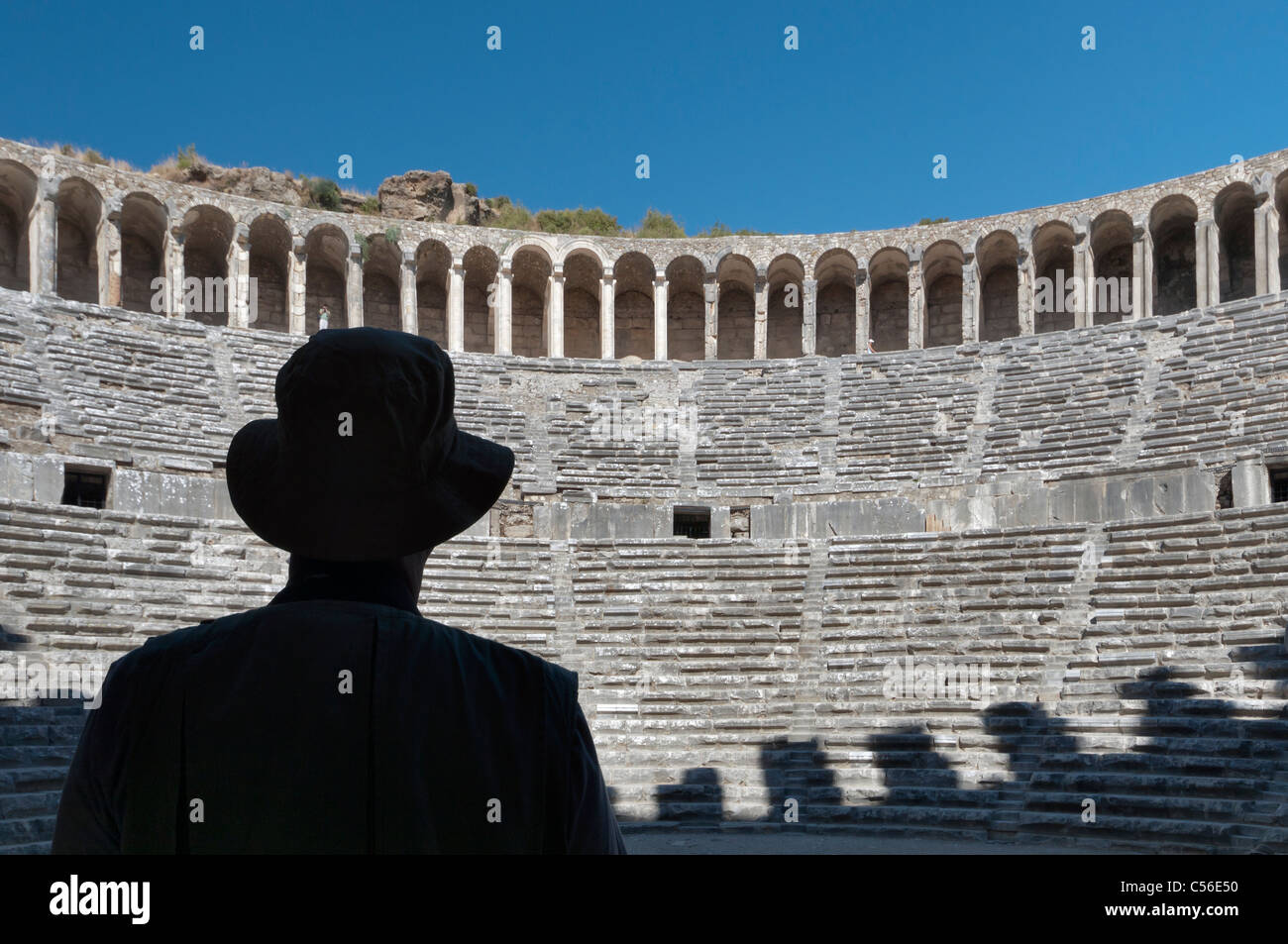 Amphitheatre at Aspendos,Antalya,Turkey Stock Photo