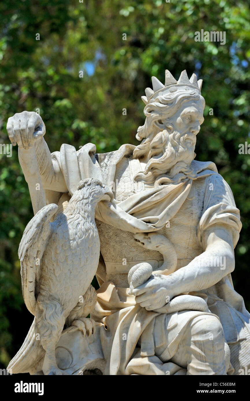 The 'Fontana del Genio' in the Villa Giulia of Palermo Stock Photo