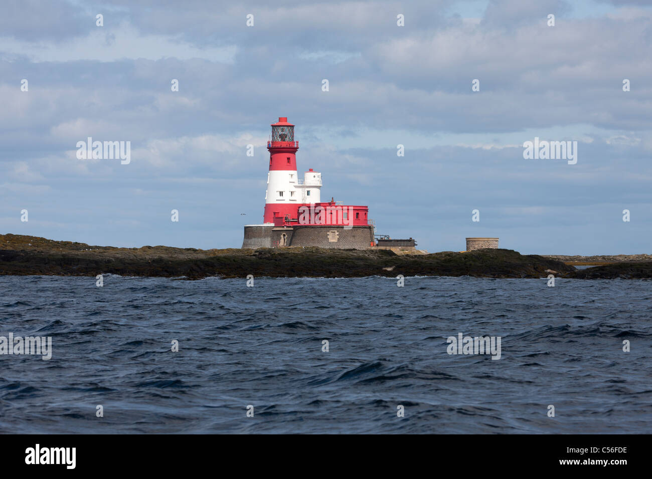 Longstone Lighthouse on the Farne Islands Northumberland England United Kingdom Stock Photo