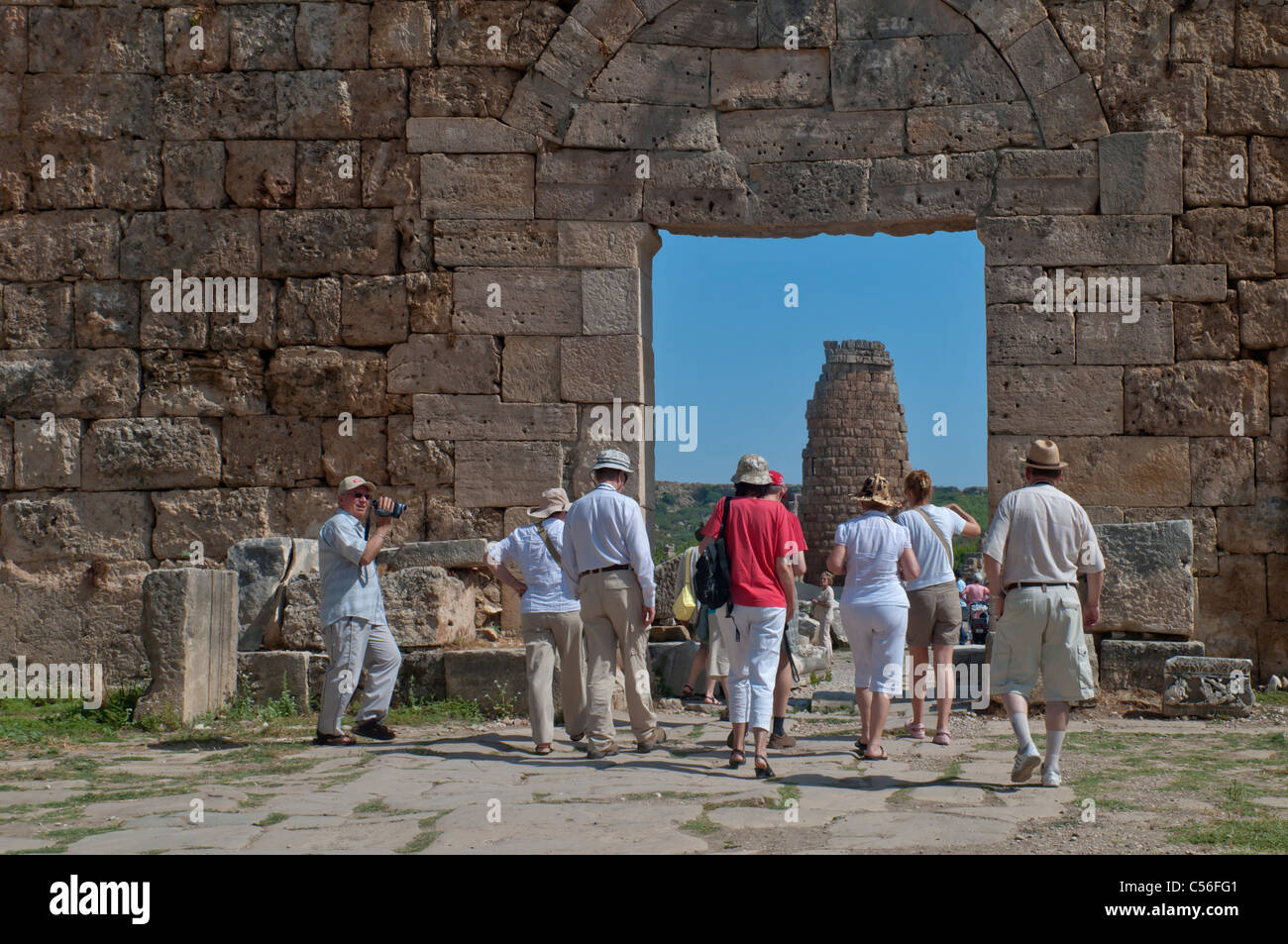 Roman Ruins, Perge, Mediterranean Coast,Antalya,Turkey Stock Photo