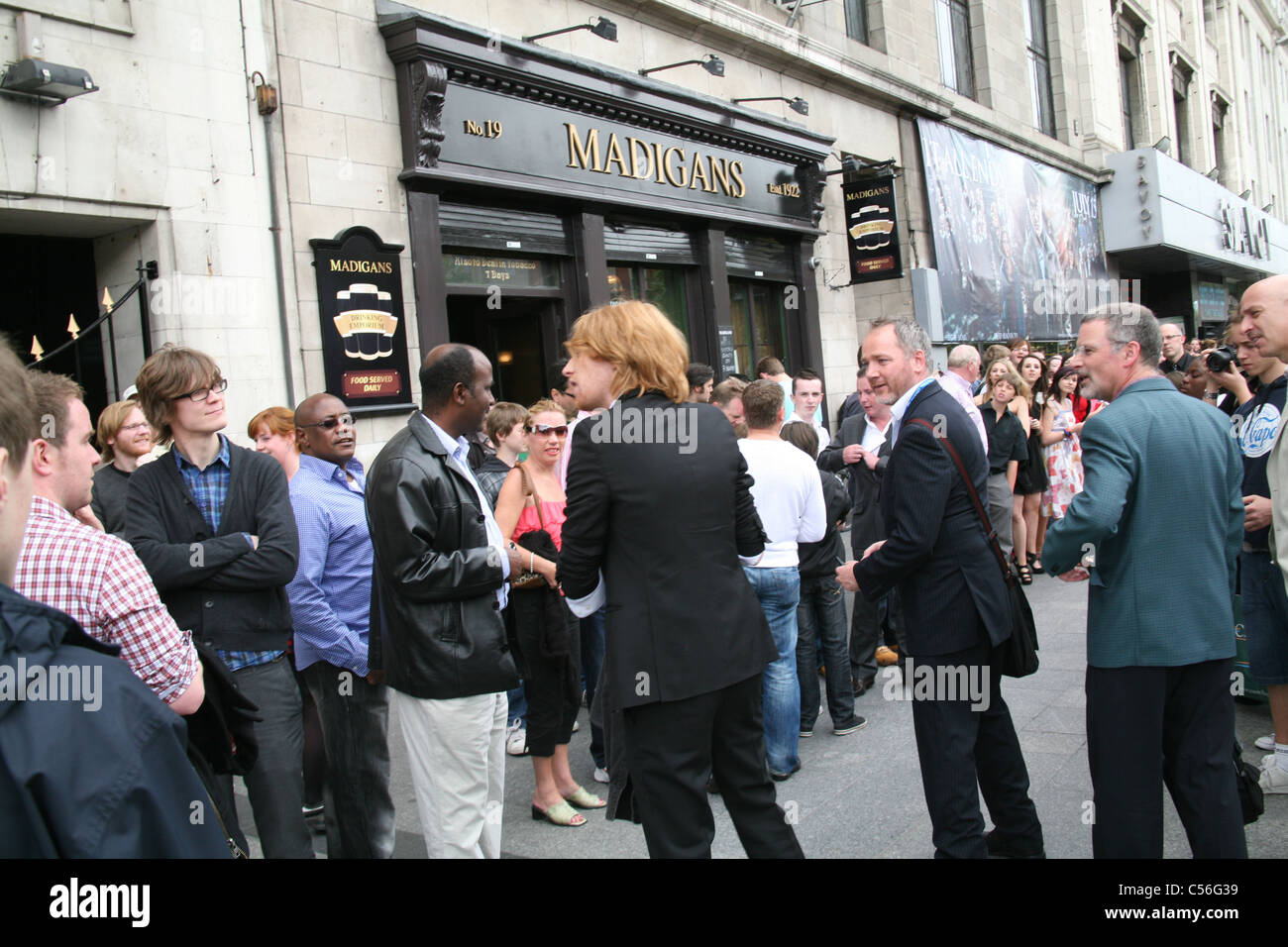 Domhnall Gleeson arrives at the Dublin Premiere of Harry Potter and the Deathly Hallows: Part 2 at the Savoy Cinema Dublin Stock Photo